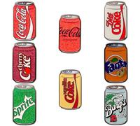 Coca-Cola Soft Drink Cans Mystery Enamel Pin Blind Box Series, Coca-Cola, Coca-Cola Cherry, Coca-Cola Vanilla, Coca-Cola Zero Sugar, Diet Coke, Sprite, Fanta Orange, or Barq's Root Beer