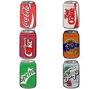 Coca-Cola Soft Drink Cans Mystery Enamel Pin Blind Box Series, Coca-Cola, Coca-Cola Cherry, Diet Coke, Sprite, Fanta Orange, or Barq's Root Beer
