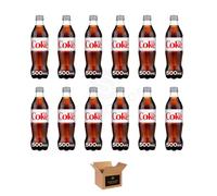 Coca Cola Soft Drinks Variety Pack - Original Taste, Diet Coke & Zero Sugar Fizzy Drinks, Classic Refreshing Cola Cans & Bottles for Party Gathering | (500ml-Bottle 12 pack, Diet)