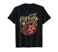 Coca-Cola Summer Tour '86 Warm Gradient Retro Poster T-Shirt, Men, Black, 3X-Large