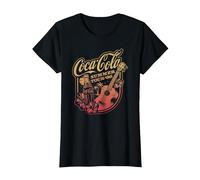 Coca-Cola Summer Tour '86 Warm Gradient Retro Poster T-Shirt, Women, Black, X-Small