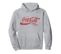 Coca Cola The Real Thing Pullover Hoodie, Adult Unisex, Heather Grey, Small
