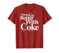 Coca Cola Things Go Better with Coke T-Shirt, Men, Cranberry Red, X-Large