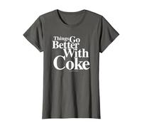 Coca Cola Things Go Better with Coke T-Shirt, Women, Asphalt Grey, X-Small