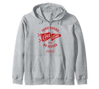 Coca-Cola Thirst Knows Flag Atl. Ga No Season Classic Logo Zip Hoodie