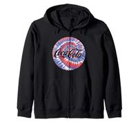 Coca-Cola Tie Dye Americana Circle Logo Zip Hoodie
