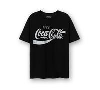 Coca Cola Black Distressed Logo Short Sleeved T-Shirt Unisex