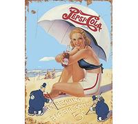 Coca Cola Vintage Wall Advertising Retro Metal Sign Plaque Kitchen Drink Pop UK 22 (Size Small A5 (200x150mm))