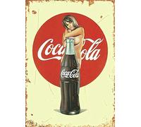 Coca Cola Vintage Wall Advertising Retro Metal Sign Plaque Kitchen Drink Pop UK (Size Small A5 (200x150mm))