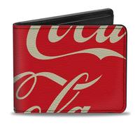 Coca-Cola Wallet, Bifold, Drink Coca Cola Close Up Red White, Vegan Leather