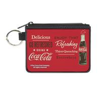 Coca-Cola Wallet, Coin Purse, Coca Cola Enjoy That Everywhere Bottle Red White Brown, Canvas