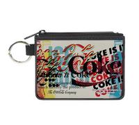 Coca-Cola Wallet, Coin Purse, Coke Is It Pop Art Collage Multi Color, Canvas