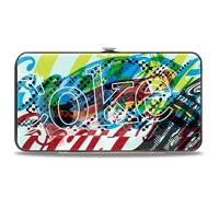 Coca-Cola Wallet, Hinged, Coca Cola Coke Logos and Bottle Pop Art White Multi Color, Vegan Leather