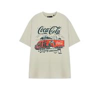 Coca Cola Womens Beige A Merry Christmas Short Sleeved T-Shirt - Large