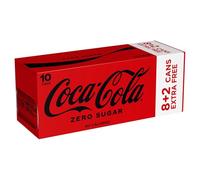 Coca-Cola Zero Sugar 10 x 330ml (8 x 330ml + 2 x 330ml Extra Free)