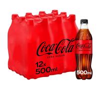 Coca Cola Zero Sugar 12 x 500ml PET, Black