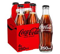 Coca-Cola Zero Sugar 4 x 250ml Glass Bottles