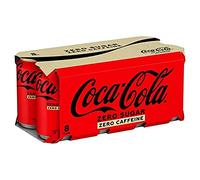 Coca-Cola Zero Sugar Caffeine Free Soft Drink Cans, 8 x 330 mL