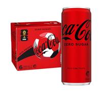 Coca-Cola Zero Sugar Soft Drink Mini Can Multipack 6 x 250 ml