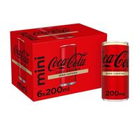 Coca-Cola Zero Sugar Zero Caffeine - Sugar Free Cola Soda No Calorie No Caffeine - Pack of 6 Mini Cans 200ml