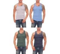 Cocain underwear 4 | 6 | 12 | Piece Coloured Men's Undershirts Tank Tops in Various Colour Mixes Sizes M to 7XL, 4 vests pack 1, XXL