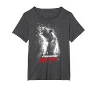 Cocaine Bear Poster T-Shirt, Women's Plus, Dark Heather Grey, 3X