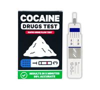 Cocaine, Cannabis or Alcohol Drug Test Kit - Rapid Lateral Flow Urine or Saliva Test - Accurate, Fast Results in 5 Minutes - Fun Gag Gift & Home Test Kit (Cocaine)