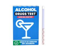 Cocaine, Cannabis or Alcohol Drug Test Kit - Rapid Lateral Flow Urine or Saliva Test - Accurate, Fast Results in 5 Minutes - Fun Gag Gift & Home Test Kit (Alcohol)