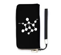Cocaine Molecule Formula Chemistry Slim Wallet for Women Long Purse Cute Clutch Wristlet Handbag Card Holders