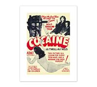 Cocaine Thrill that Kills Drugs Canvas Wall Art Print