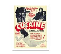 Cocaine Thrill That Kills Drugs Large Framed Art Print Poster Wall Decor 18x24 inch