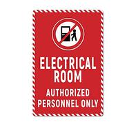 COCAINK Electrical Room Authorized Personnel Only Metal Sign Weatherproof for Indoor Outdoor Use or Home Bar Pub Movie House Bar Pub Funny Retro Wall Art