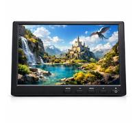 Cocar 10.1 inch Gaming Monitor HD TFT 1280x800 IPS LED Screen for NES SNES PS3 PS4 Xbox PC Nintendo Switch Car Backup System DC 12V MP5 Media Player Built-in Speaker HDMI VGA AV USB Video Input