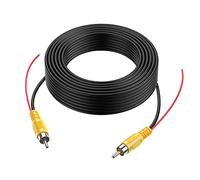 Cocar RCA Video Cable with Red Reverse Trigger Lines, RCA Video Extension Cable for Car Rear View Camera, Monitor Camera, CCTV LED Connection (10 Meters or 33 Feet)