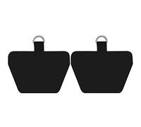 COCASES 2 Pieces Self-Adhesive Phone Lanyard Tether Patch, Black