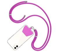 COCASES Crossbody Phone Lanyard Strap with Patch, Adjustable Nylon Neck Strap Necklace Phone Compatible with Most Smartphones (Purple)