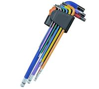 CocCCoon 9 Pcs Metric Hex Key Set, Ball End Allen Keys with Holder
