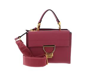 COCCINELLE Arlettis Signature Handbag Grained Leather Rosewood
