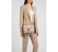 COCCINELLE Coat. Monogram Crossbody Bag Multi Blanc / Rosette