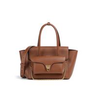 Coccinelle Double Beat Shoulder Bag Genuine Leather 31 cm brown