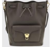 COCCINELLE Beat Generation Leather Bucket Bag with Adjustable Shoulder Strap
