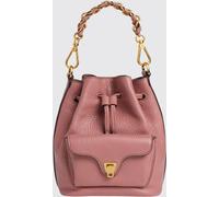 COCCINELLE Beat Generation Leather Mini Bucket Bag with Woven Handle - Size: OS - female