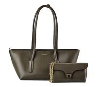Coccinelle Beat Shoulder Bag Genuine Leather 27 cm olive