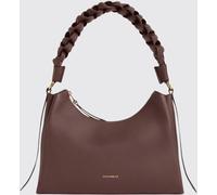 COCCINELLE Boheme Small Grained Leather Shoulder Bag with Woven Handle