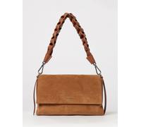 COCCINELLE Boheme Suede Shoulder Bag with Woven Handle