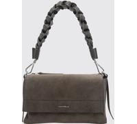 COCCINELLE Boheme Suede Shoulder Bag with Woven Handle
