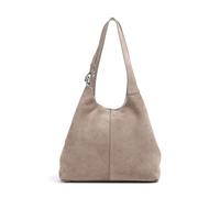 Suede Beige Bag with Button Closure - female - Coccinelle - Shoulder Bags - Beige - ONE SIZE - Bags ONE SIZE