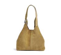 Coccinelle Leather shoulder bag C-Easy Handbag Suede Seagrass/Seagrass khaki