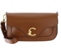 Coccinelle C-Me Calf Leather Shoulder Bag Cognac Brown