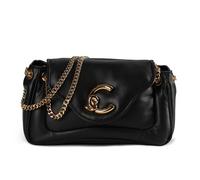 Coccinelle C-Me Fluffy Shoulder Bag Genuine Leather 21 cm black